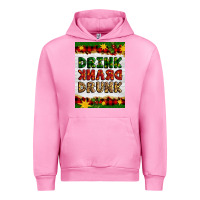 Fuchsia Pink Christmas Drink Drank Drunk Urban Hoodie - Artiststas