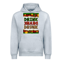Heather Grey Christmas Drink Drank Drunk Urban Hoodie - Artiststas