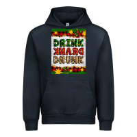 Navy Christmas Drink Drank Drunk Urban Hoodie - Artiststas