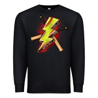 Black softball lightning bolt Premium Sweatshirt - Zillion Design Studio