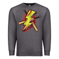 Charcoal Heather softball lightning bolt Premium Sweatshirt - Zillion Design Studio