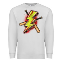 Dove Grey softball lightning bolt Premium Sweatshirt - Zillion Design Studio