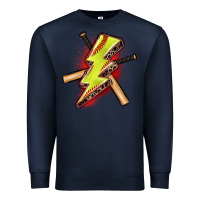 Navy softball lightning bolt Premium Sweatshirt - Zillion Design Studio