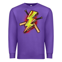 Purple softball lightning bolt Premium Sweatshirt - Zillion Design Studio