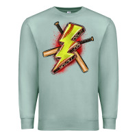 Seafoam softball lightning bolt Premium Sweatshirt - Zillion Design Studio