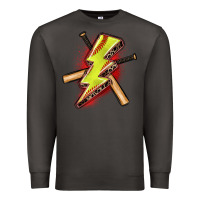 Smoke softball lightning bolt Premium Sweatshirt - Zillion Design Studio