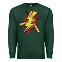 Sports Green softball lightning bolt Premium Sweatshirt - Zillion Design Studio