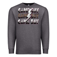 Charcoal Heather game day game day volleyball lightning bolt Premium Sweatshirt - Zillion Design Studio