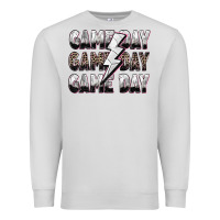 Dove Grey game day game day volleyball lightning bolt Premium Sweatshirt - Zillion Design Studio