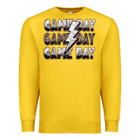 Lemon game day game day volleyball lightning bolt Premium Sweatshirt - Zillion Design Studio