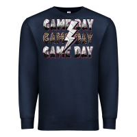 Navy game day game day volleyball lightning bolt Premium Sweatshirt - Zillion Design Studio
