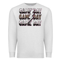 Oatmeal Heather game day game day volleyball lightning bolt Premium Sweatshirt - Zillion Design Studio