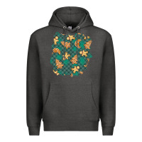 Charcoal Heather christmas gingerbread cookies patch Premium Hoodie - BundleAndBundleShop