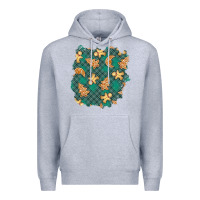 Heather Grey christmas gingerbread cookies patch Premium Hoodie - BundleAndBundleShop
