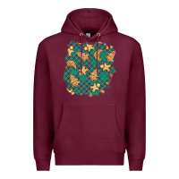 Burgundy christmas gingerbread cookies patch Premium Hoodie - BundleAndBundleShop