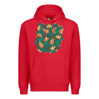 Red christmas gingerbread cookies patch Premium Hoodie - BundleAndBundleShop