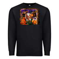 Black longhorn cow halloween Premium Sweatshirt - RanaPortraitStore