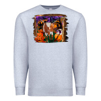 Heather Grey longhorn cow halloween Premium Sweatshirt - RanaPortraitStore