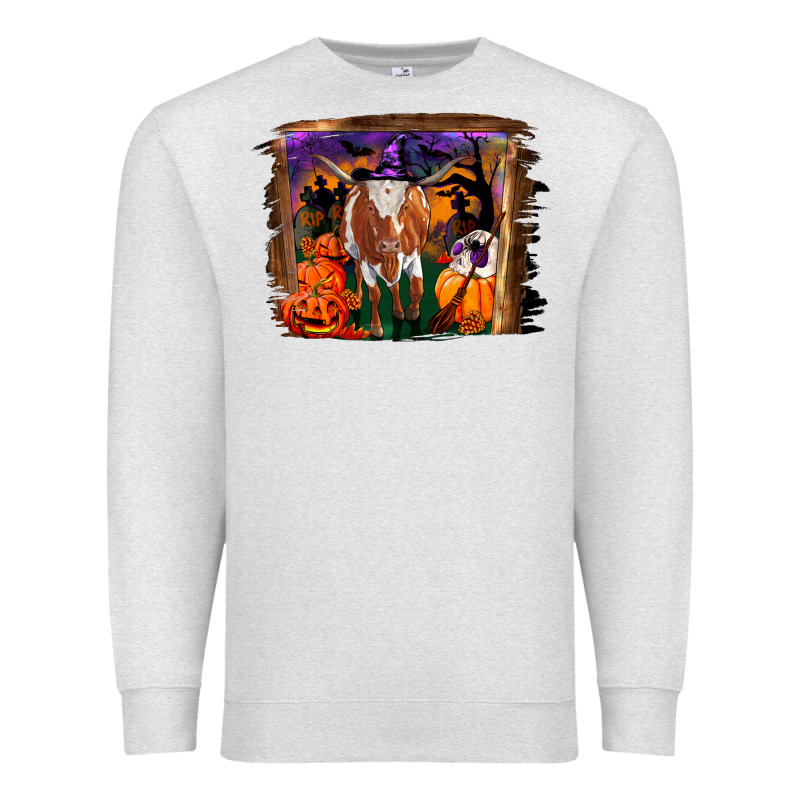 Longhorn Cow Halloween Premium Sweatshirt by RanaPortraitStore | Teevron