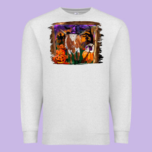 Longhorn Cow Halloween Premium Sweatshirt Designed By Ranaportraitstore