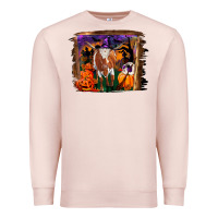 Pale Pink longhorn cow halloween Premium Sweatshirt - RanaPortraitStore