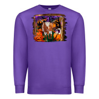 Purple longhorn cow halloween Premium Sweatshirt - RanaPortraitStore