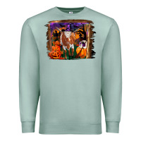 Seafoam longhorn cow halloween Premium Sweatshirt - RanaPortraitStore