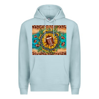 Blue Mist football leopard turquoise sunflower Premium Hoodie - JahusDesignShop
