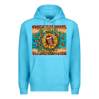 Ocean Blue football leopard turquoise sunflower Premium Hoodie - JahusDesignShop