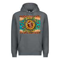 Rock football leopard turquoise sunflower Premium Hoodie - JahusDesignShop