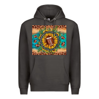 Smoke football leopard turquoise sunflower Premium Hoodie - JahusDesignShop