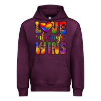 Mauve Wine love always wins Urban Hoodie - JahusDesignShop