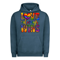 Pigment Midnight Navy love always wins Urban Hoodie - JahusDesignShop