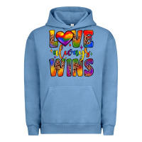 Pigment Pebble Blue love always wins Urban Hoodie - JahusDesignShop