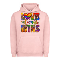 Pigment Salmon love always wins Urban Hoodie - JahusDesignShop