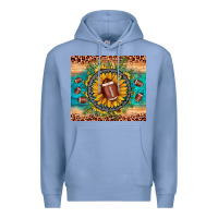 Colony Blue football leopard turquoise sunflower Premium Hoodie - JahusDesignShop