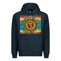 Navy football leopard turquoise sunflower Premium Hoodie - JahusDesignShop