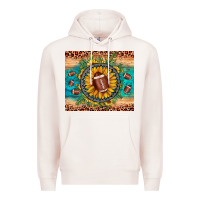 Pale Pink football leopard turquoise sunflower Premium Hoodie - JahusDesignShop