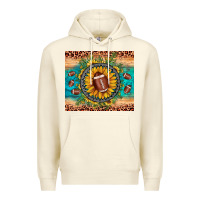 Sandshell football leopard turquoise sunflower Premium Hoodie - JahusDesignShop