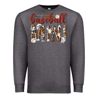 Charcoal Heather baseball mini with leopard Premium Sweatshirt - texasbilliewilder