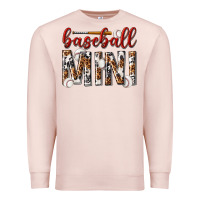 Pale Pink baseball mini with leopard Premium Sweatshirt - texasbilliewilder