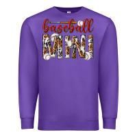 Purple baseball mini with leopard Premium Sweatshirt - texasbilliewilder