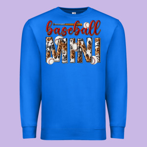 Baseball Mini With Leopard Premium Sweatshirt Designed By Texasbilliewilder