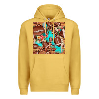 Antique Gold football leopard cowhide seamless pattern Premium Hoodie - JahusDesignShop