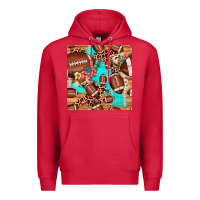 Cardinal football leopard cowhide seamless pattern Premium Hoodie - JahusDesignShop