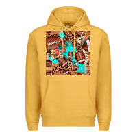Mustard football leopard cowhide seamless pattern Premium Hoodie - JahusDesignShop