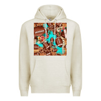 Oatmeal Heather football leopard cowhide seamless pattern Premium Hoodie - JahusDesignShop