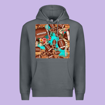 Football Leopard Cowhide Seamless Pattern Premium Hoodie Designed By Jahusdesignshop