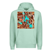 Seafoam football leopard cowhide seamless pattern Premium Hoodie - JahusDesignShop