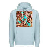 Blue Mist football leopard cowhide seamless pattern Premium Hoodie - JahusDesignShop